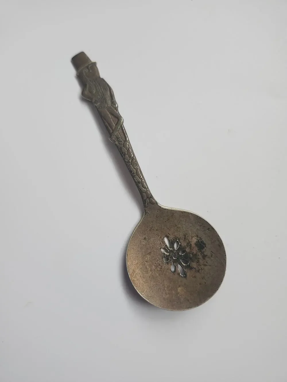 Vintage Mr. Peanut Carlton Silverplate Slotted Nut Spoon Planters‎ Promo 1940s